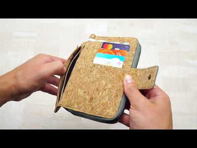 All cork women card wallet Colors cork Mini-Flap Printed Wallet –BAG-2222
