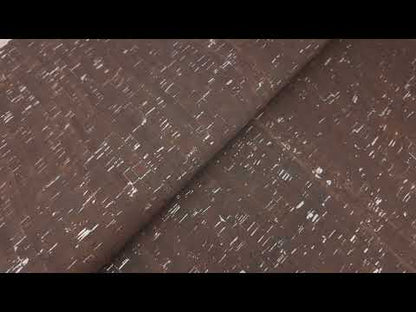Glam Umber Brown with silver- cork textile sheet rustic COF-368