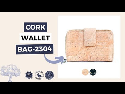 Stylish and Functional Medium-Sized Women's Cork Wallet BAG-2304
