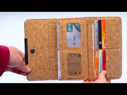 Trifold Geometric Vegan Cork Wallet BAG-2061 fold