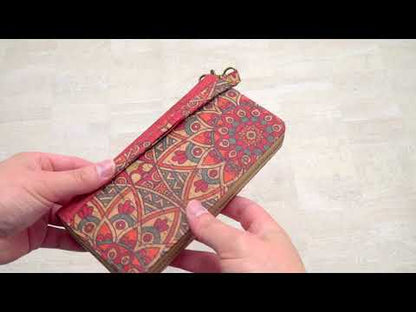 Ethnic Havana pattern- Vegan Cork Wallet HY-001
