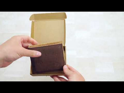 Brown Cork Men's Wallet with Box Packaging BAG-2254