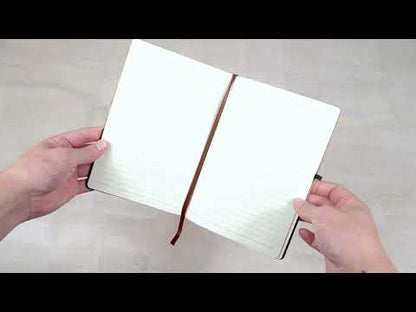 Canvas and Cork Fusion Notebook in Black, Gray, Blue, and Green L-1010