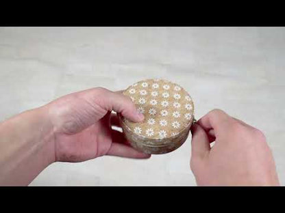 Natural Cork Jewelry Storage Round Box L-1013