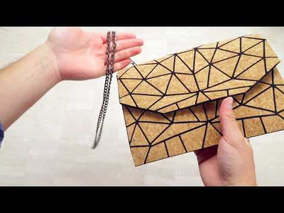 Cork Geometric Chain Crossbody cork Bag  BAG-2069