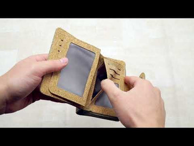 Color cork Square-mini–cork Wallet –HY-019-MIX-6 （6units）