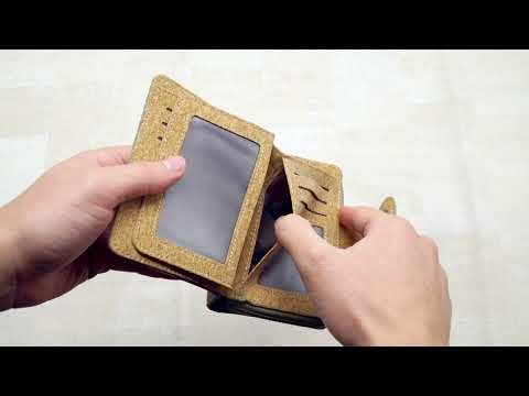 Color cork Square-mini–cork Wallet –HY-019-MIX-6 （6units）