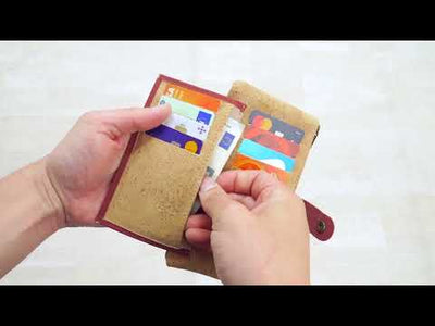 Slim Snap Closure Long Card Wallet Black, Green, Red, BAG-2261