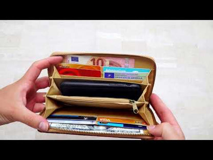 Mid- Wild Blossoms - Vegan Cork Wallet BAGD-200-B