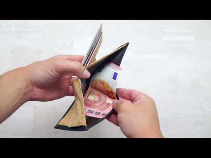 Black and Brown cork slim card men wallet BAG-351-BD