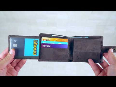 Sleek Bifold Cork Wallet with Snap Button BAG-2270-WALLET
