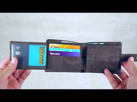 Sleek Bifold Cork Wallet with Snap Button BAG-2270-WALLET