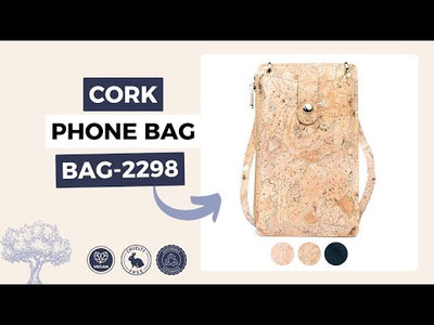 Chic Natural Cork Women's Phone Pouch with Card Slots BAG-2298