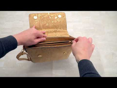 Natural cork Satchel Molten Gold Bag -BAG-2095