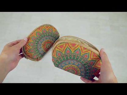 Luxury Women's 3-Piece Cork Cosmetic Bag Set BAG-2267