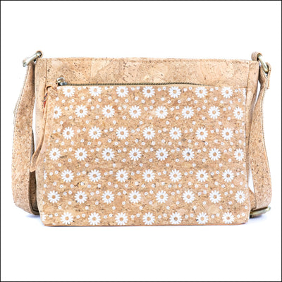 Printed Cork Crossbody Bag for Women Shoulder Purse with Zipper Pocket BAGD-603 D Flash Sales