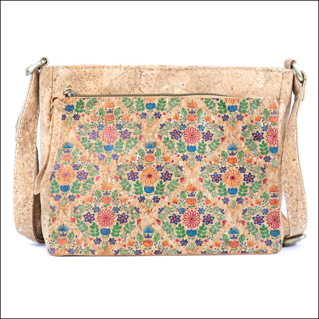 Printed Cork Crossbody Bag for Women Shoulder Purse with Zipper Pocket BAGD-603 F Flash Sales