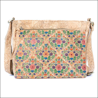 Printed Cork Crossbody Bag for Women Shoulder Purse with Zipper Pocket BAGD-603 F Flash Sales