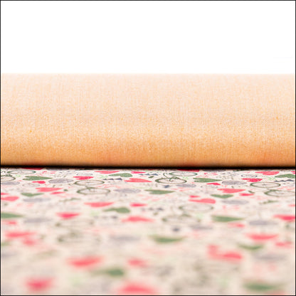 Printed Cork Fabric With Bicycle And Heart Design Cof-549 Cork Fabric