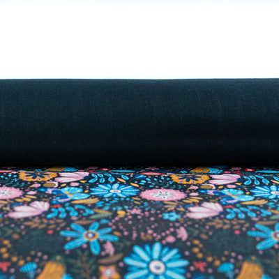 Printed Cork Fabric With Colorful Floral And Butterfly Pattern Cof-558 Cork Fabric