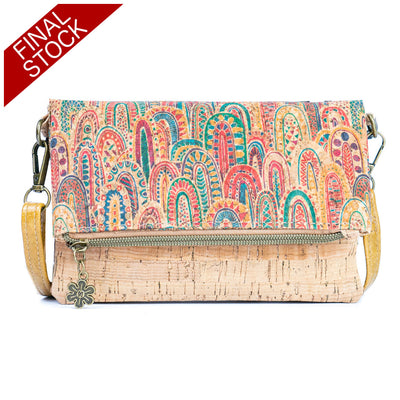 Printed Cork Foldable Crossbody And Phone Bag For Women Bagd-554 C Flash Sales