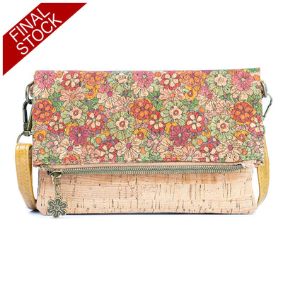 Printed Cork Foldable Crossbody And Phone Bag For Women Bagd-554 E Flash Sales