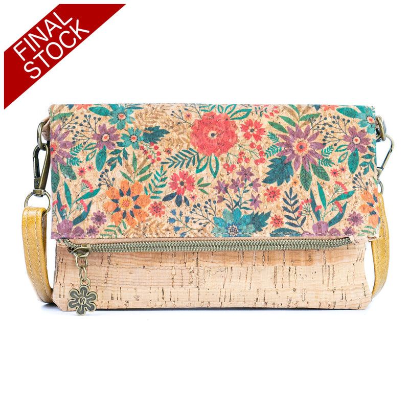 Printed Cork Foldable Crossbody And Phone Bag For Women Bagd-554 F Flash Sales