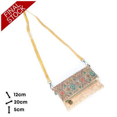 Printed Cork Foldable Crossbody And Phone Bag For Women Bagd-554 Flash Sales