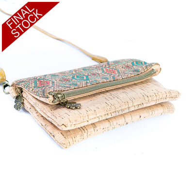 Printed Cork Foldable Crossbody And Phone Bag For Women Bagd-554 Flash Sales