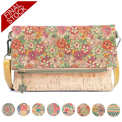 Printed Cork Foldable Crossbody And Phone Bag For Women Bagd-554 Flash Sales