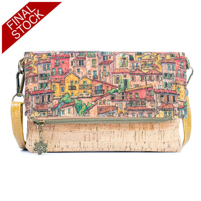 Printed Cork Foldable Crossbody And Phone Bag For Women Bagd-554 G Flash Sales