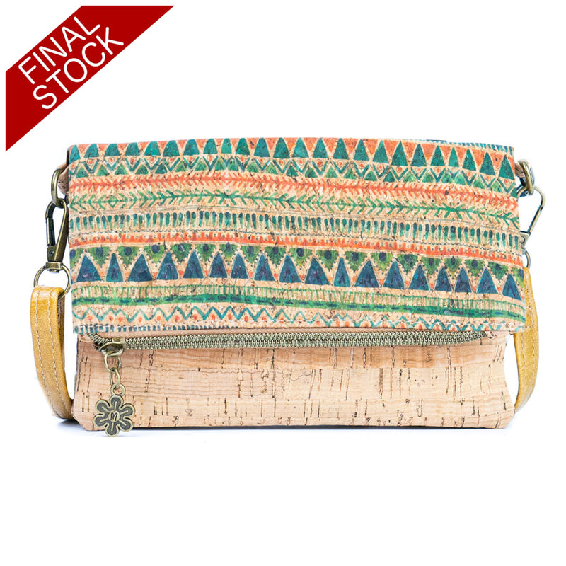 Printed Cork Foldable Crossbody And Phone Bag For Women Bagd-554 H Flash Sales