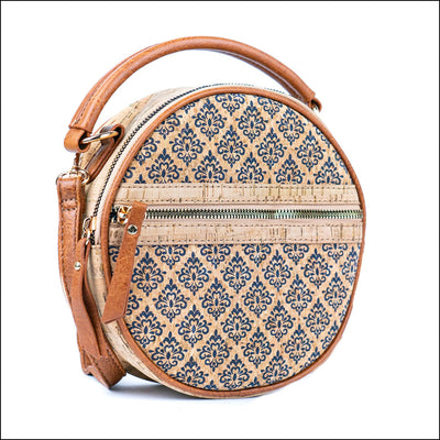 Printed Cork Round Crossbody Bag for Women BAGD-584 F Flash Sales