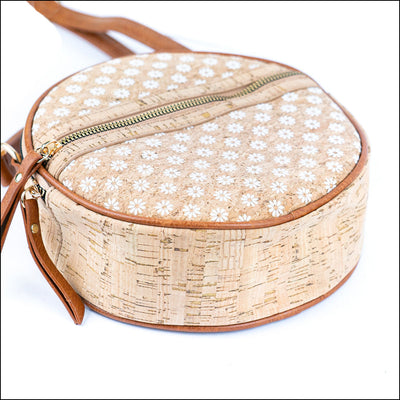 Printed Cork Round Crossbody Bag for Women BAGD-584 Flash Sales