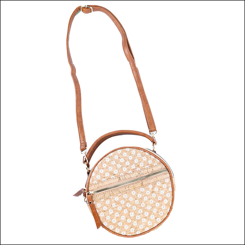 Printed Cork Round Crossbody Bag for Women BAGD-584 Flash Sales