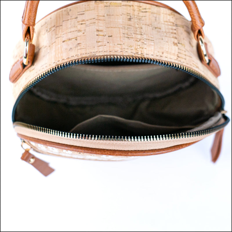 Printed Cork Round Crossbody Bag for Women BAGD-584 Flash Sales