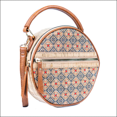 Printed Cork Round Crossbody Bag for Women BAGD-584 G Flash Sales