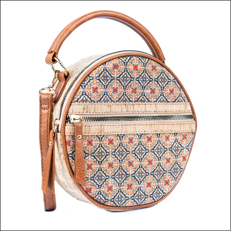 Printed Cork Round Crossbody Bag for Women BAGD-584 G Flash Sales