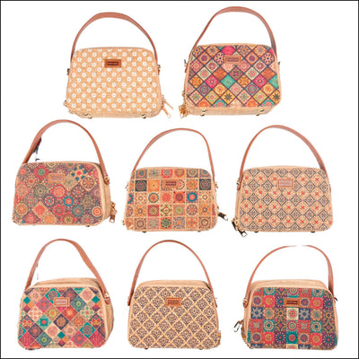 Printed Cork Women’s Crossbody Bag with Adjustable Strap BAGD-237 Flash Sales