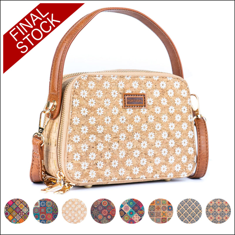 Printed Cork Women’s Crossbody Bag with Adjustable Strap BAGD-237 Flash Sales