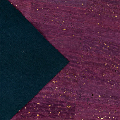Purple Cork Fabric with Gold Flecks COF-646 cork fabric