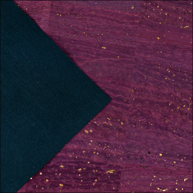 Purple Cork Fabric with Gold Flecks COF-646 cork fabric
