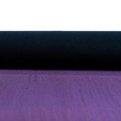 Purple Solid Cork Fabric With Black Backing 0.78Mm Thickness Cof - 524 - E Cork Fabric