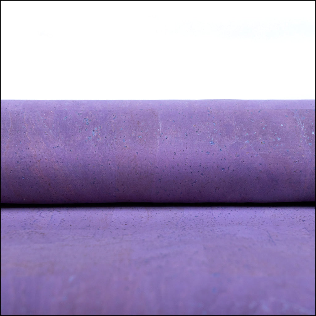 Purple Solid Cork Fabric With Black Backing 0.9Mm Thickness Cof - 524 - A Cork Fabric