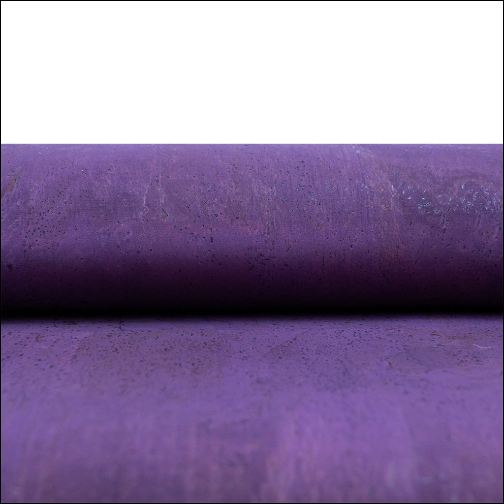 Purple Solid Cork Fabric With Black Backing 0.9Mm Thickness Cof - 524 - B Cork Fabric