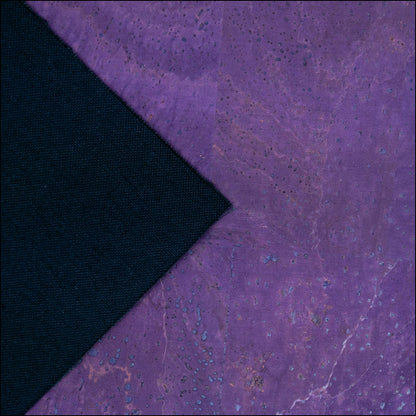 Purple Solid Cork Fabric With Black Backing 0.9Mm Thickness Cof - 524 - B Cork Fabric