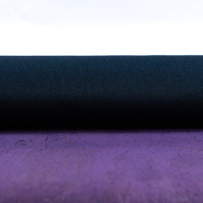 Purple Solid Cork Fabric With Black Backing 0.9Mm Thickness Cof - 524 - B Cork Fabric