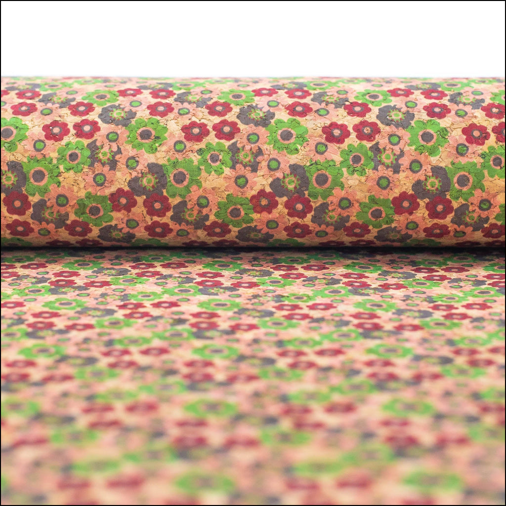Quirky Florals Cork Fabric- Cof-403-A Cork Fabric