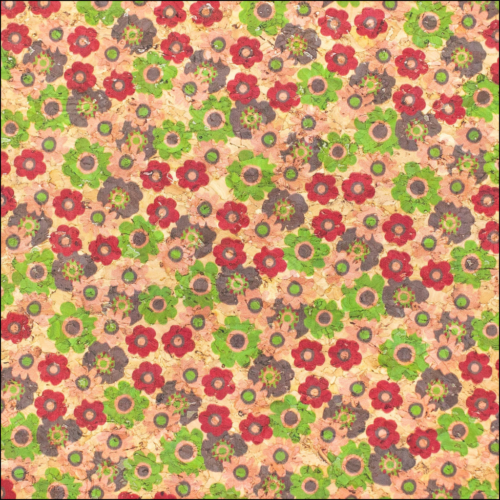Quirky Florals Cork Fabric- Cof-403-A Cork Fabric
