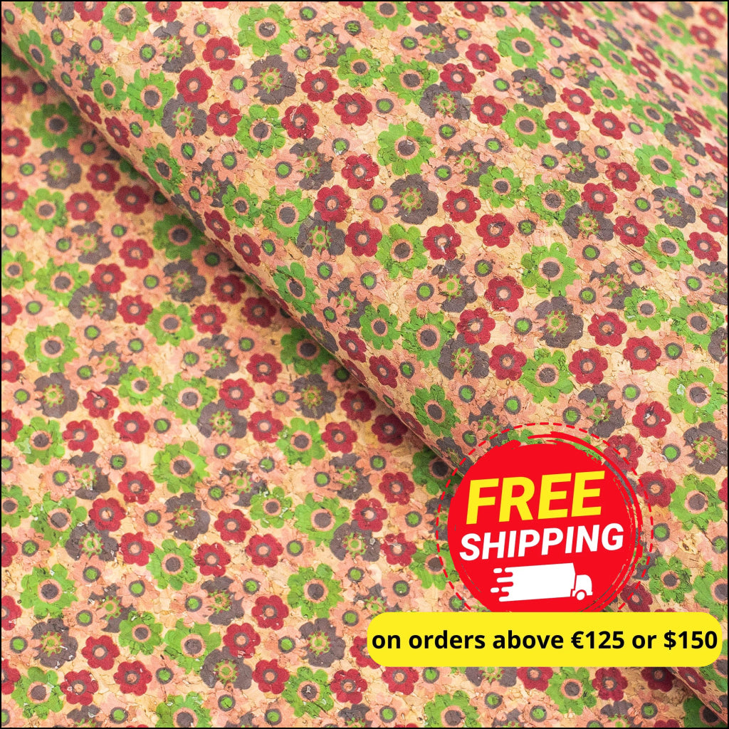 Quirky Florals Cork Fabric- Cof-403-A Cork Fabric